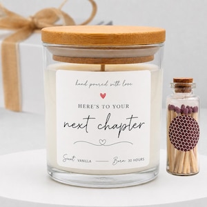 Next Chapter Hand Poured Soy Wax Candle, Celebration, Vanilla Scent