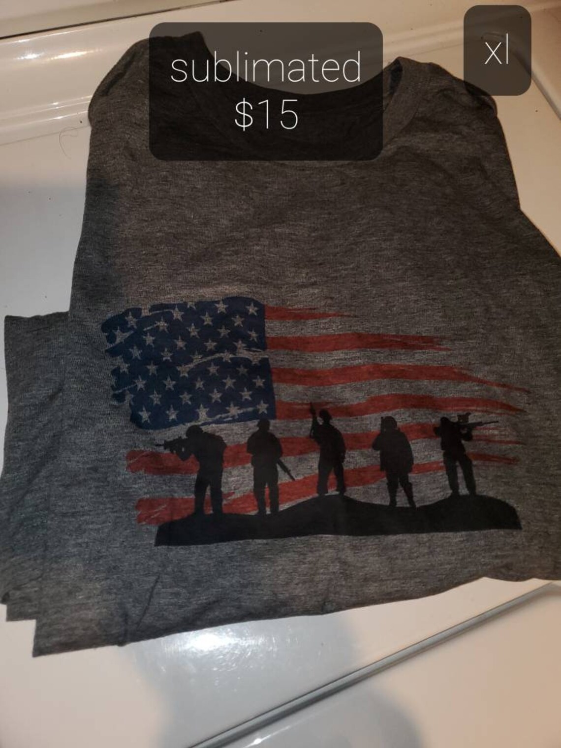 Sublimated soldier American flag t shirt | Etsy
