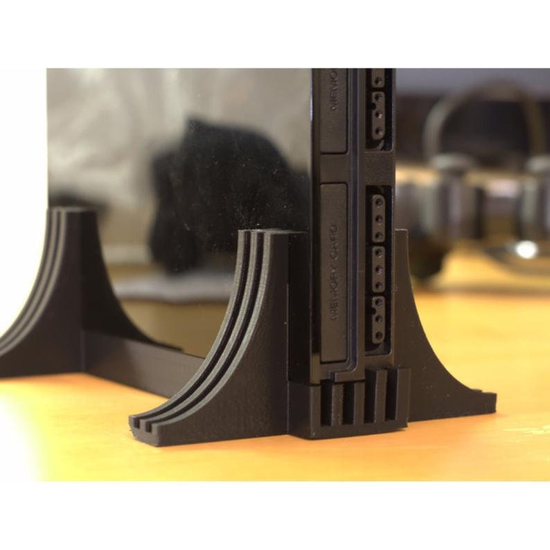 Playstation 2 PS2 Slim 3dprinted Vertical Stand Black Etsy