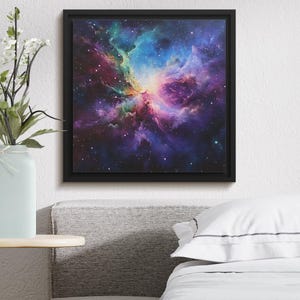 Space Galaxy Digital Art Print, Nebula Wall Art, Outer Space Decor, Celestial Digital Poster, Astronomy Art, Instant Download