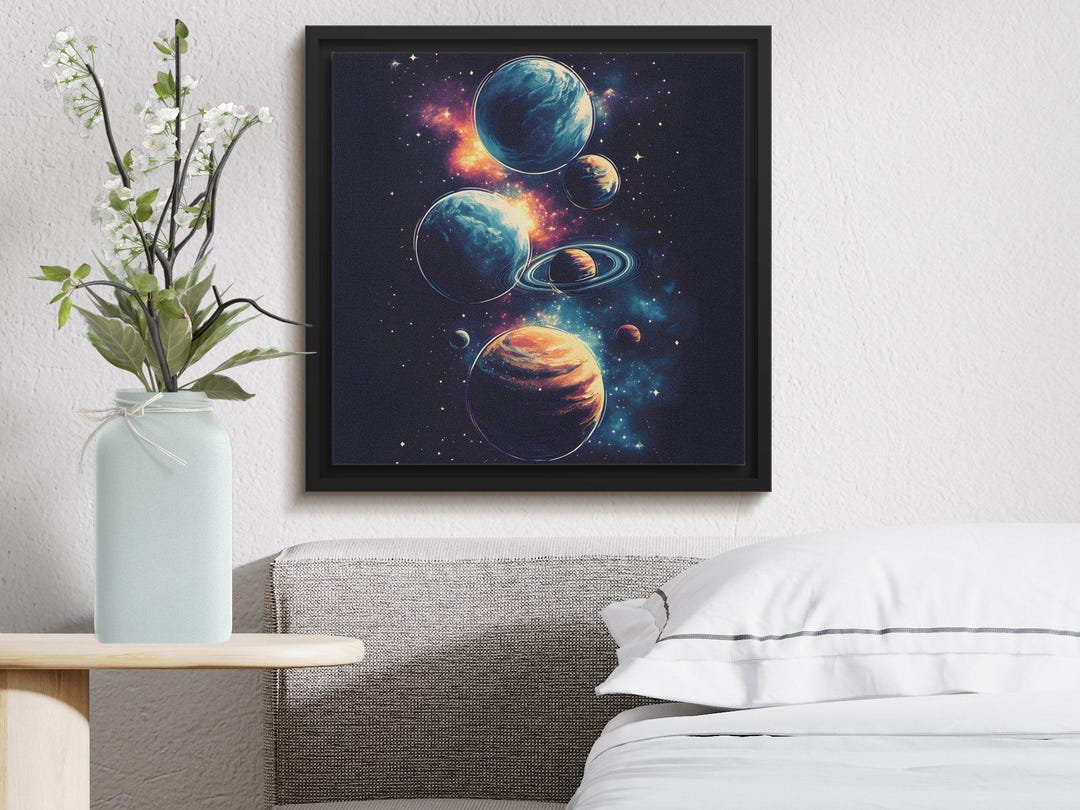 Space Planets Wall Art, Digital Space Galaxy Print, Outer Space Decor ...