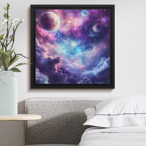 Cosmic Galaxy Art Print, Space Wall Decor, Nebula Digital Download, Outer Space Poster, Science Fiction Artwork, Universe Printable