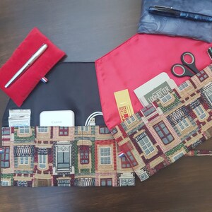 French balcony gobelin pocket printer case for HP Sprocket, Canon Zoemini, Ivy, etc. Wrap for pocket notebooks passport size, field notes