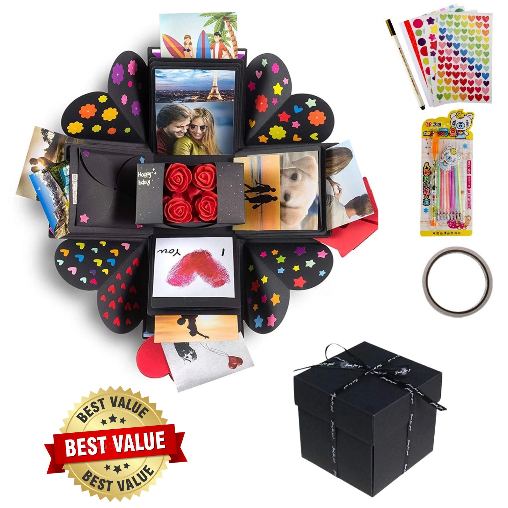 Pre Assembled Explosion Gift Boxes Just Add Your Photos Etsy