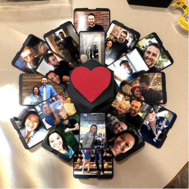 Pre Assembled Explosion Gift Box Just Add Your Photos Best Etsy