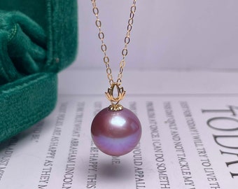 Purple Pearl Pendant - Etsy