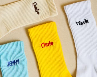 Custom Embroidered Yoga Socks: Personalized Pilates Non-Slip Cotton Socks