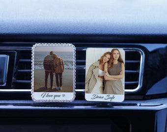 Custom Photo Car Air Vent Clip, Picture Car Accessory, Car Decor, Mother's Day Gift, Anniversary Gift, New Car Owner Gift