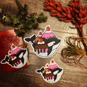 Killer Whale Sticker, Weatherproof Sticker, Food Sticker, Matte Sticker, Kawaii Sticker, Food Sticker, Laptop Sticker, Decal, Animal Sticker
