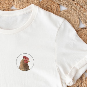 BÜGELBILD | T-Shirtdruck | rund | Huhn Trude
