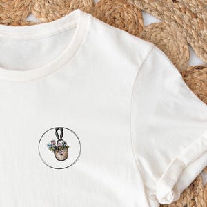 BÜGELBILD | T-Shirtdruck | rund | Biene Blumenkorb