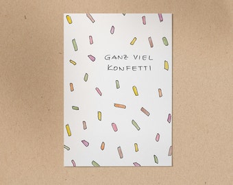 POSTKARTE | Konfetti | Party | Geburtstag