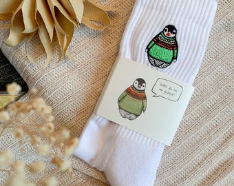 Socke mit Stick - Pinguin Fabi | Die coolste Socke!