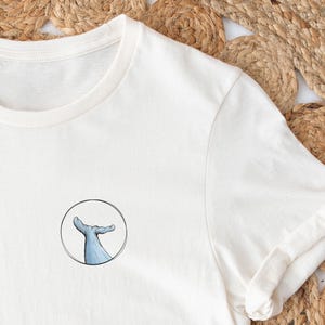 BÜGELBILD | T-Shirtdruck | rund | Walflosse Walter