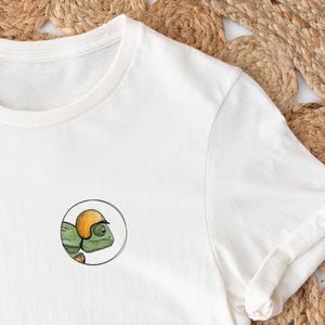 BÜGELBILD | T-Shirtdruck | rund | Camäleon Pedro