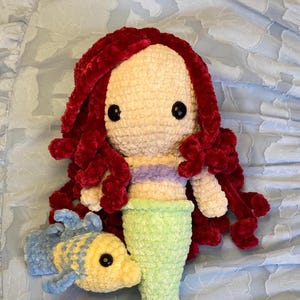 Ariel The Little Mermaid - Handmade Crochet Disney Princess Doll