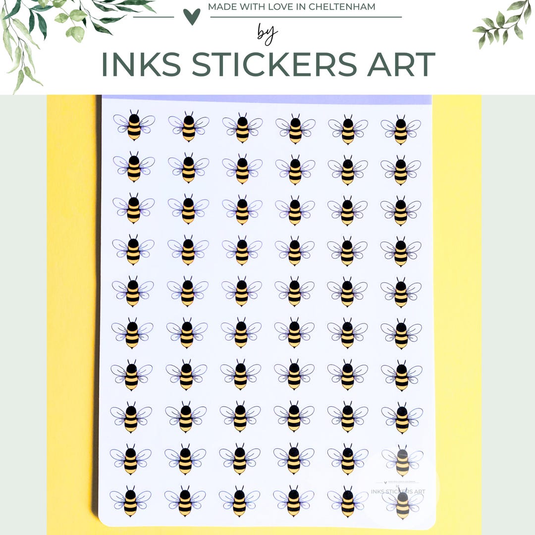 Bumblebee Planner Stickers – 60 Glossy Splashproof Stickers - Etsy