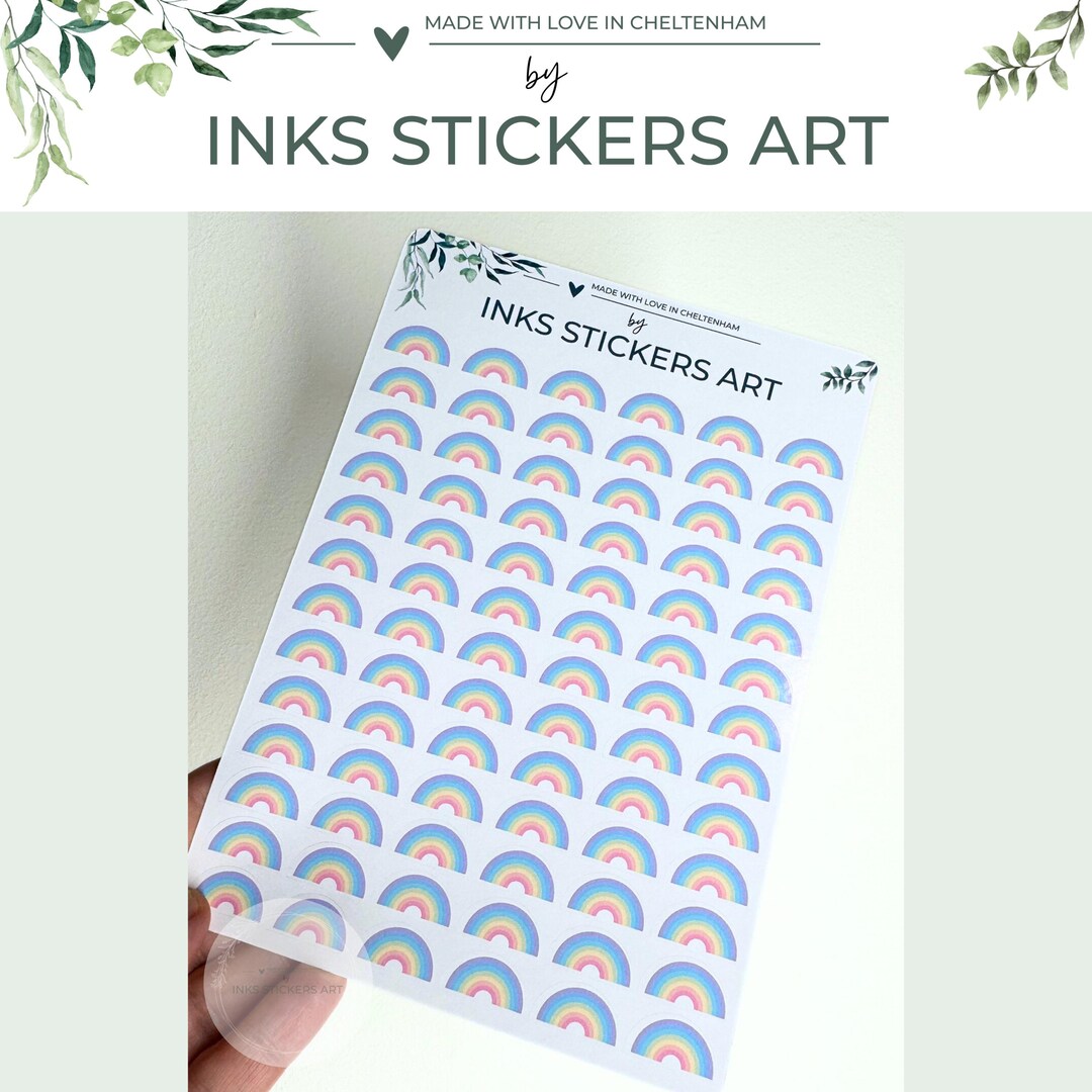 Pastel Rainbow Planner Stickers – A5 Icon Sticker Sheet - Etsy