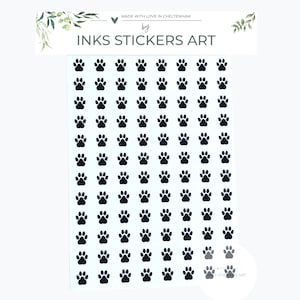 Dog Paw Print Planner Stickers – Small Pet Stickers for Journals, Packaging and Gifts