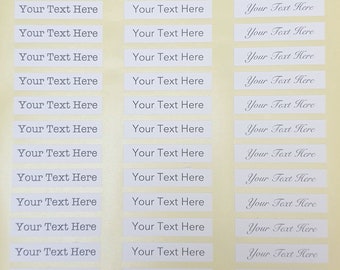 A4 sheet, 54 very small oblong stickers for text. Matte, Kraft, Glossy, Vinyl,  Eco friendly, Removable, Clear **5cm x 1cm**