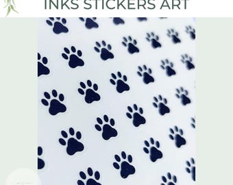Cat Paw Print Planner Stickers – Mini Scrapbooking Stickers, 96 × 1cm