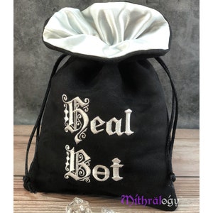 Dice Bags Pouches Holder Storage, DnD Dungeons and Dragons RPG Roleplaying Dice Bag Gifts Games, Embroidered Drawstring Dice Bag Pouch