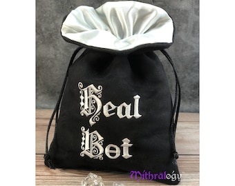 Dice Bags Pouches Holder Storage, DnD Dungeons and Dragons RPG Roleplaying Dice Bag Gifts Games, Embroidered Drawstring Dice Bag Pouch