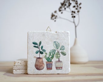 Fliese -  Pflanzen im Topf