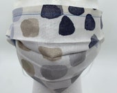 Pastel Brush Stroke Artist Pattern- Fitted Mask with Soft Adjustable Ear Loops and Toggles