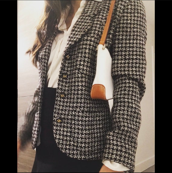 Vintage tweed 90s Mondi blazer jacket - image 2