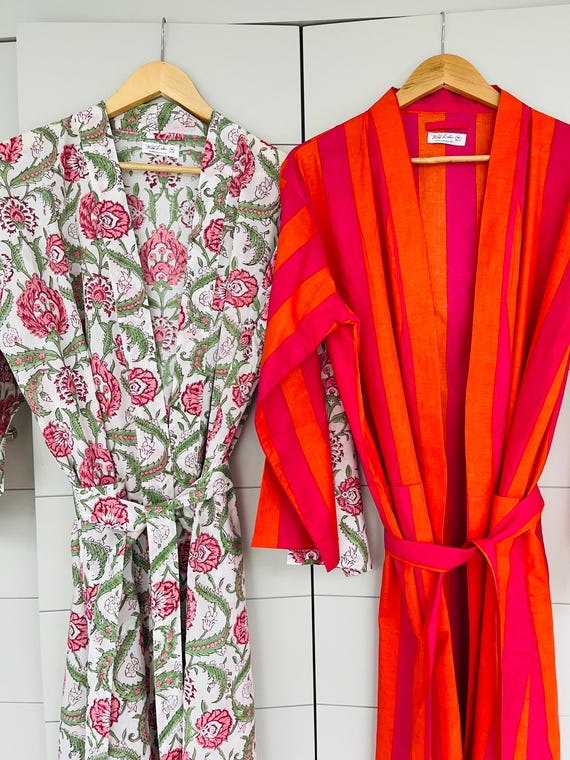 Cotton Dressing Gowns Handcrafted Block Printed | Lightweight Robes | Boho Loungewear | Resort Wear - Etsy Cotton Dressing Gowns Handcrafted Block Printed | Lightweight Robes | Boho Loungewear | Resort Wear - Etsy