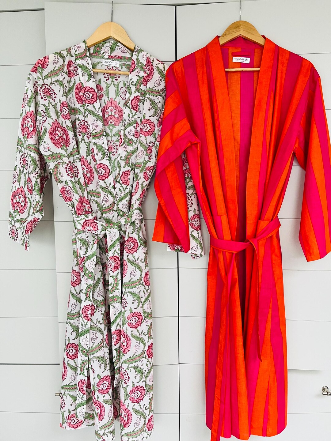 Cotton Dressing Gowns Handcrafted Block Printed | Lightweight Robes ...