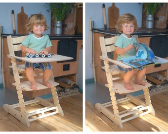 Adjustable High Chair With Desk, Highchair for Feeding, Growing Chair