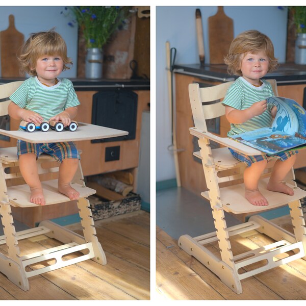 Wooden High Chair Etsy