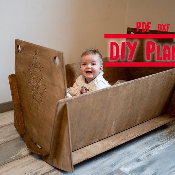 DIY Rocking Baby Cradle Plans, Do It Yourself Digital Drawings, Cutout List, PDF, CNC