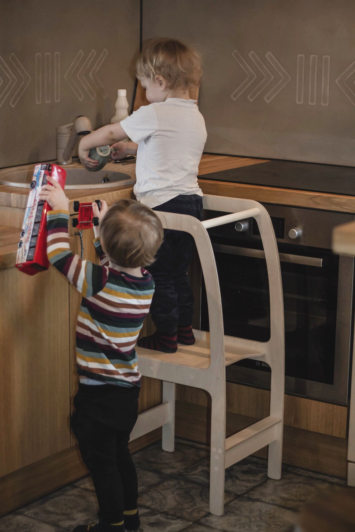 Toddler COUNTER STOOL Kitchen Tower Montessori STEP Stool. Etsy