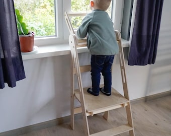DIY Plans for Toddler Helper Step Stool, Montessori Kitchen Tower.