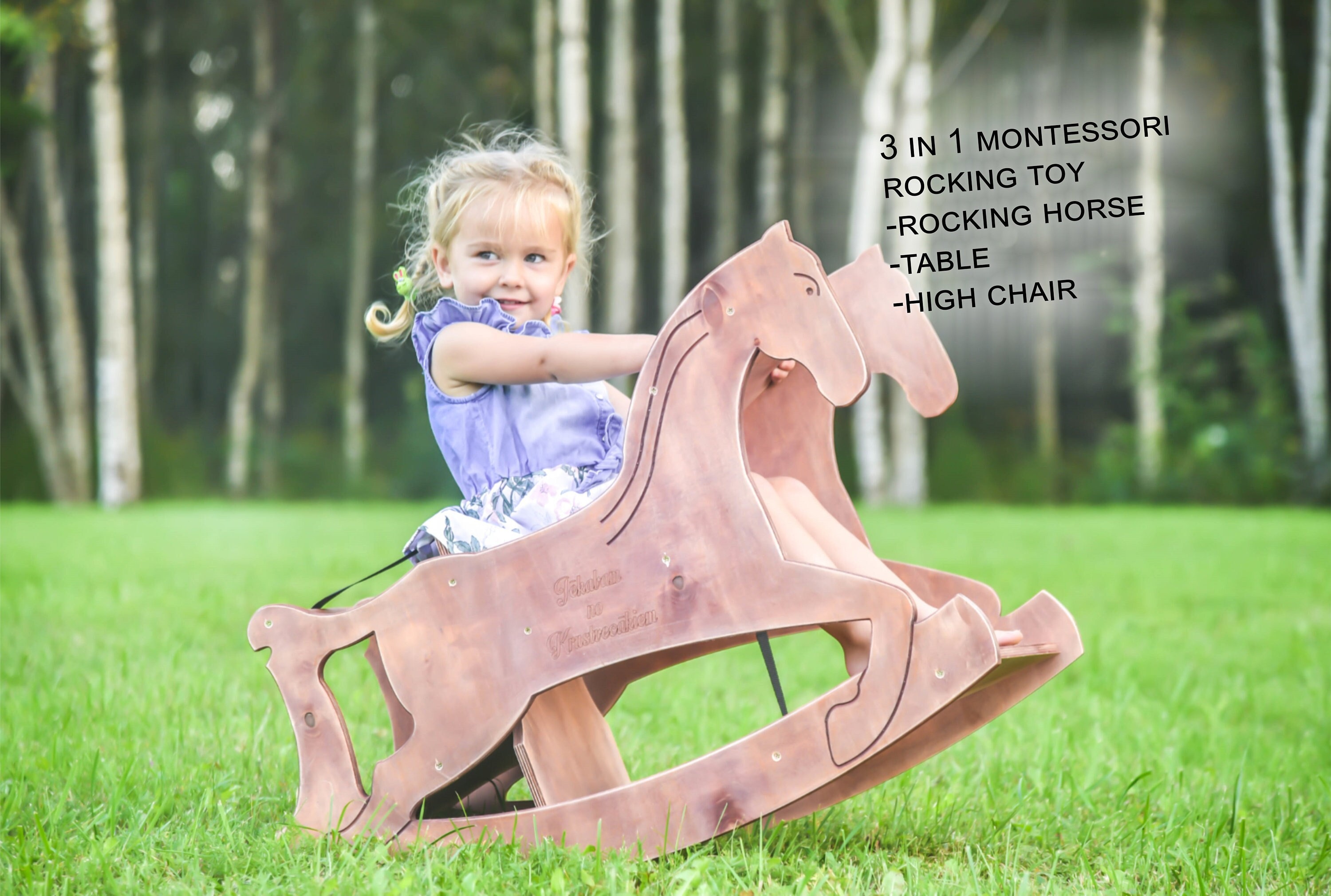 Baby Feeding Chair Seat Infant Dining Table Rocking Horse Toddler Riding Rocker