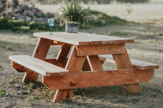 Wooden Patio Furniture, Handcrafted Table and Seats for Outdoors