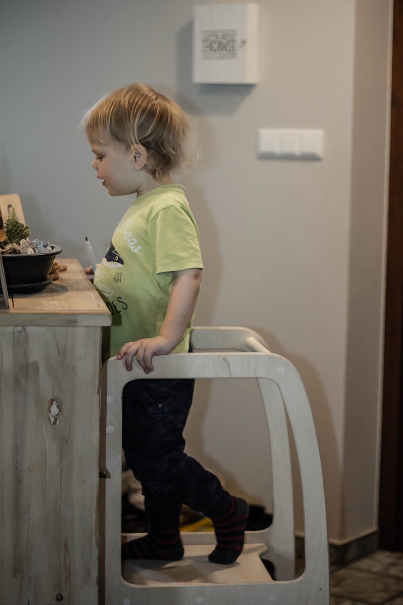 Toddler COUNTER STOOL Kitchen Tower Montessori STEP Stool. Etsy