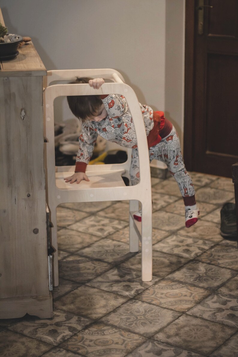 Toddler COUNTER STOOL Kitchen Tower Montessori STEP Stool. Etsy