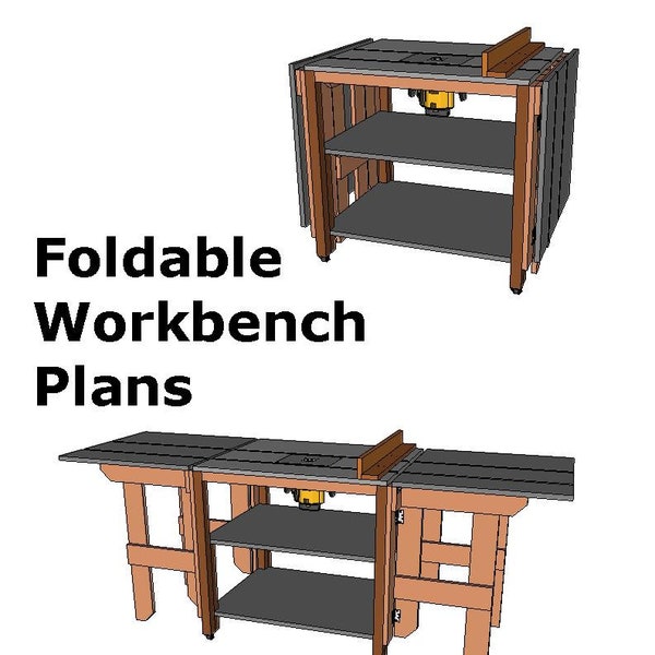 DIY-plannen voor opvouwbare routertafel