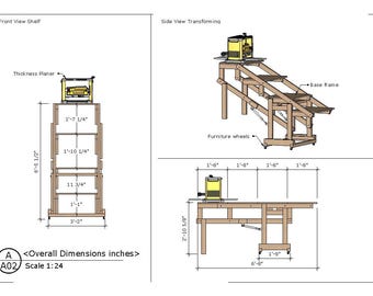 Mobile Workbench Shelf Plans: DIY Transforming Table (PDF)