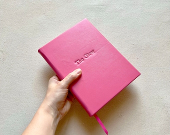 Pink Leather Notebook, Gift, Travel Notebook, Personalized Diary, Hard Cover, Blank Pages Lined Journal