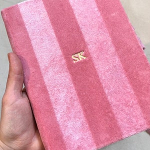 Velvet pink Journal/ Pink Velvet Notebook / Velvet journal / personalized notebook / unique gifts / phrase in low relief / Birthday Gifts