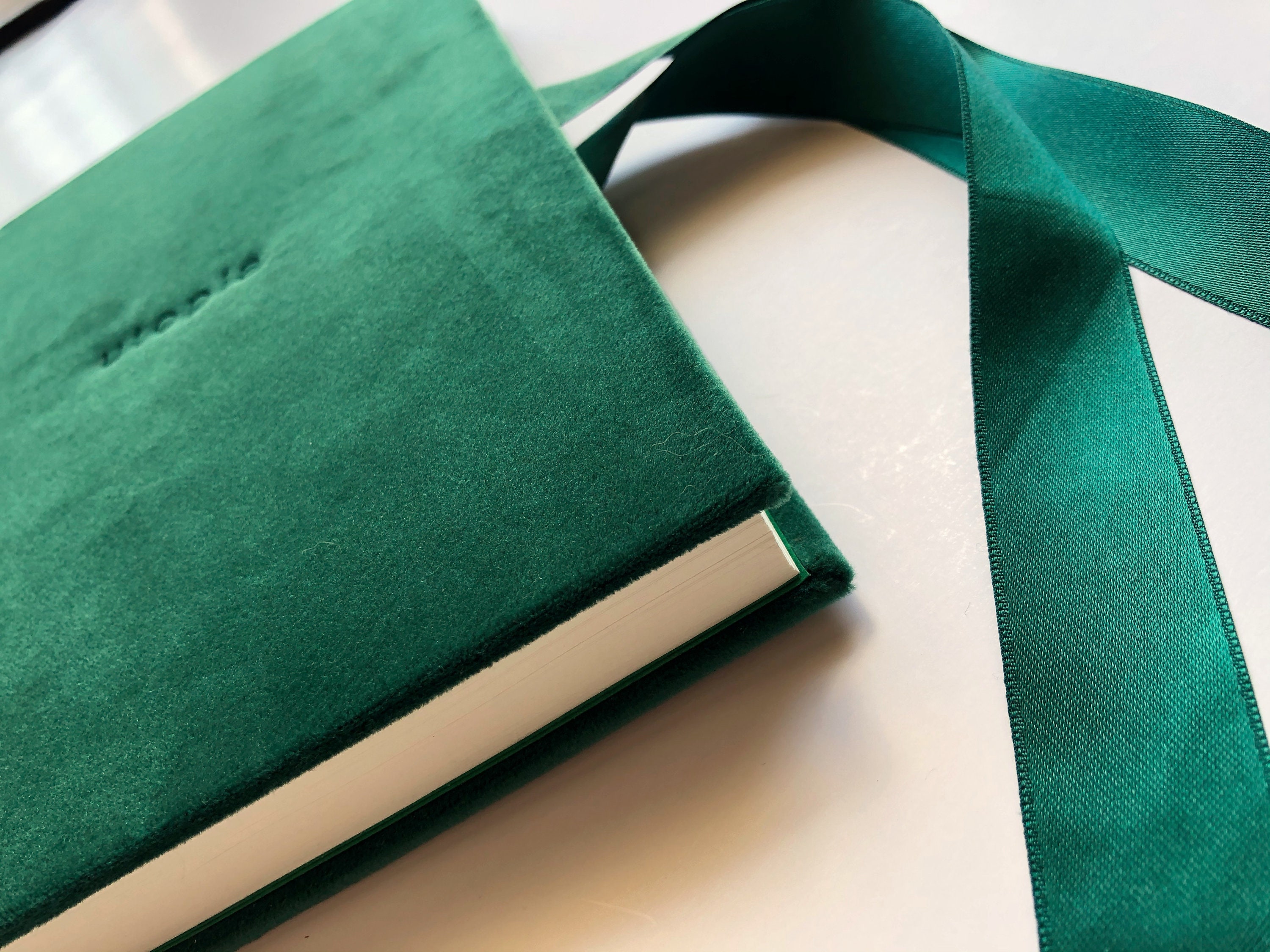 Green Velvet Journal XL/ Velvet Notebook/ Velvet Journal Etsy UK