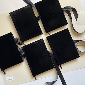 Black Velvet London/Velvet journal/personalized notebook/unique gifts/bookbinding/engraved/Personalized Birthday Gifts/Special fine velvet