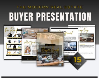Gold First Time Home Buyer Presentation Guide | Real Estate Handout | Real Estate Print | Real Estate Marketing | Instant Download