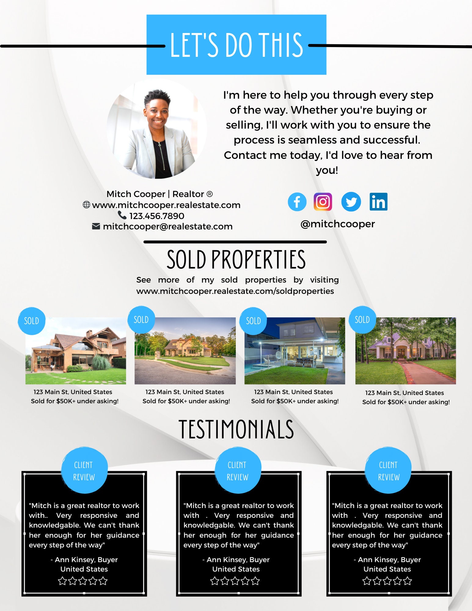 Light Blue Buyers Road Map Guide Real Estate Handout Real