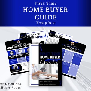 Blue Home Buyer Presentation Guide | Real Estate Handout | Real Estate Print | | Real Estate Marketing | Instant Download